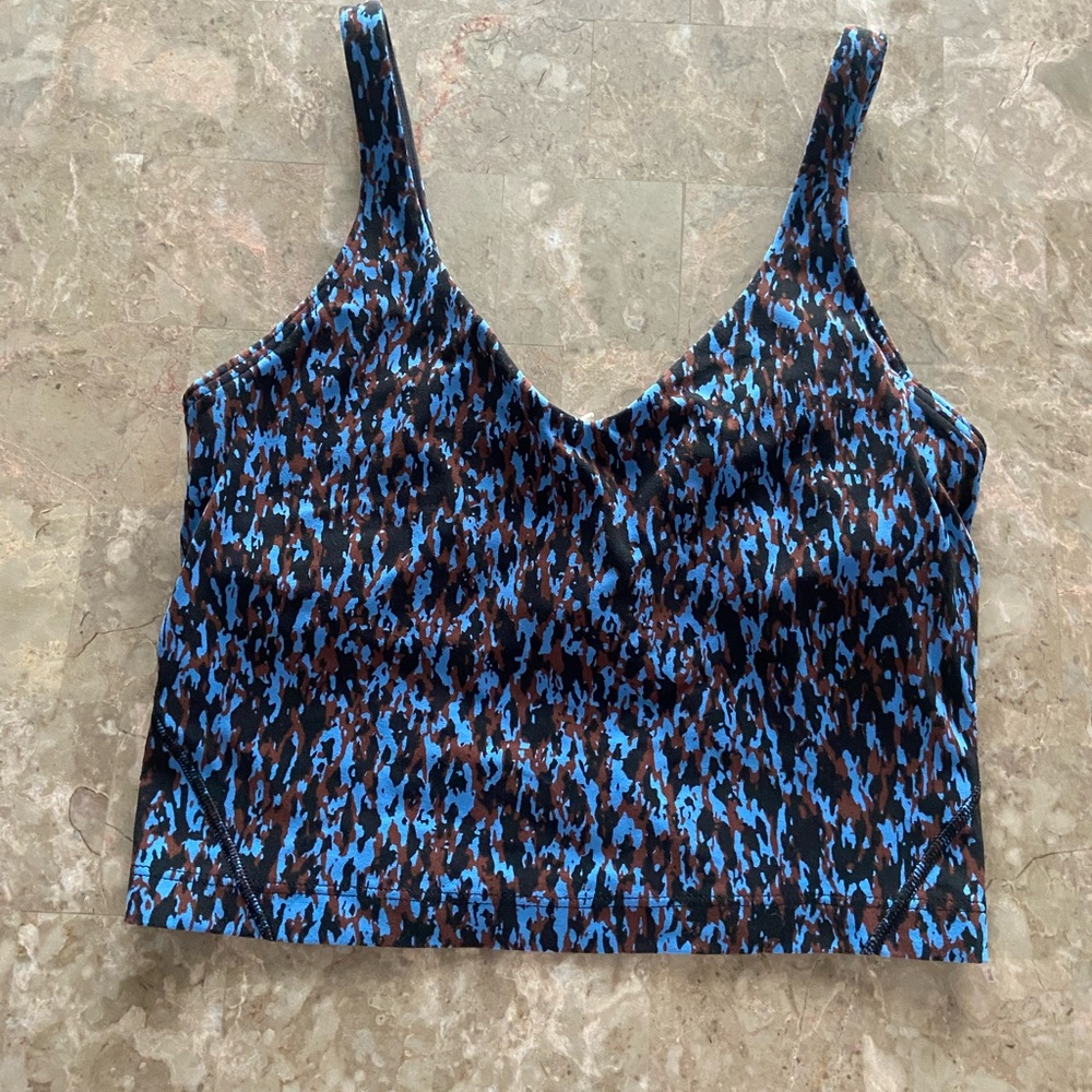 Lululemon Blue and Black Women's Top